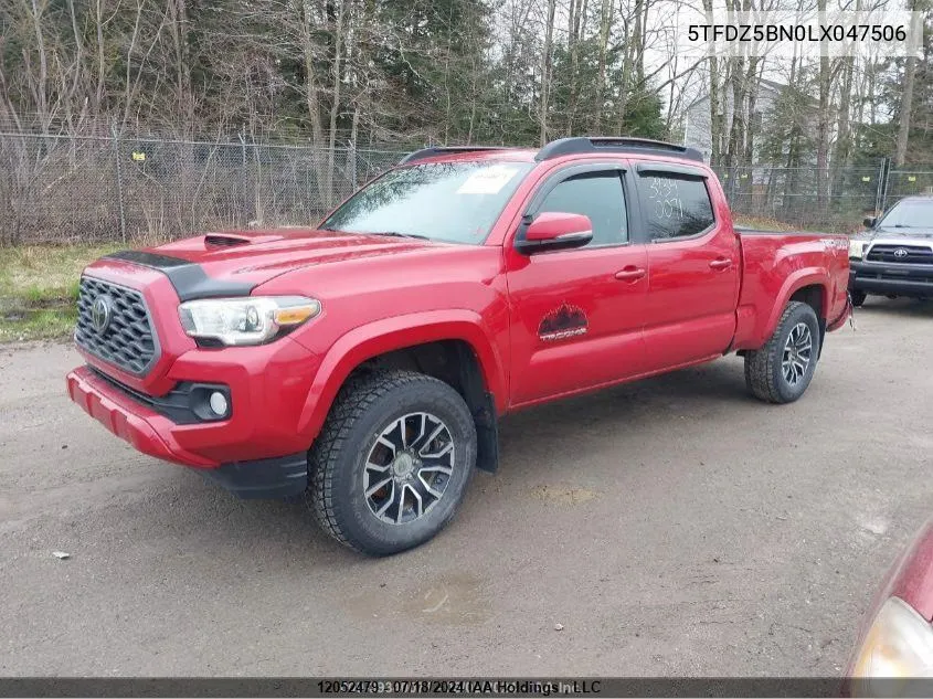 2020 Toyota Tacoma Trd Off-Road/Trd Sport VIN: 5TFDZ5BN0LX047506 Lot: 12052479