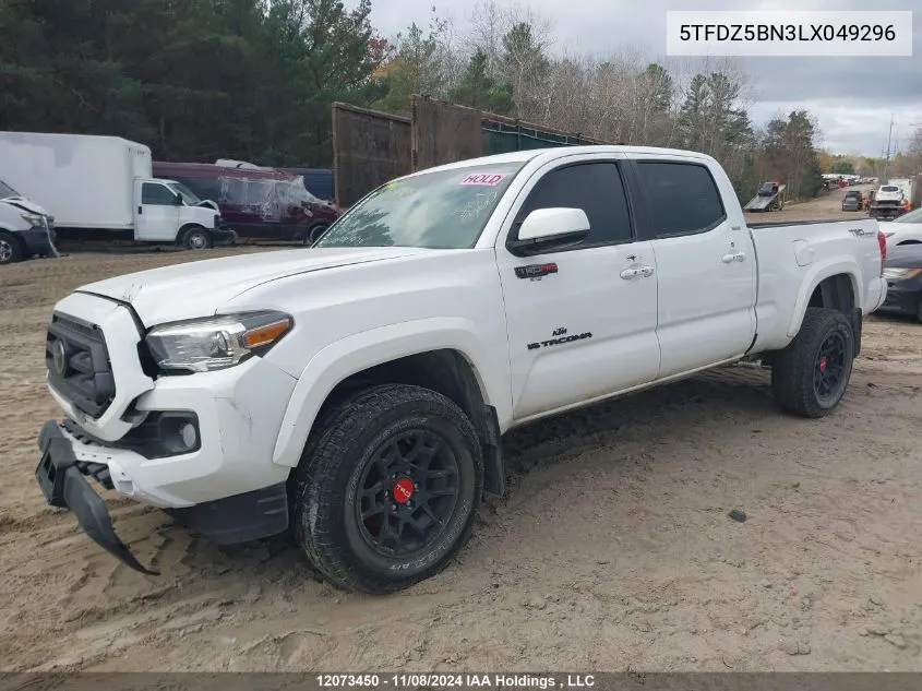 2020 Toyota Tacoma VIN: 5TFDZ5BN3LX049296 Lot: 12073450