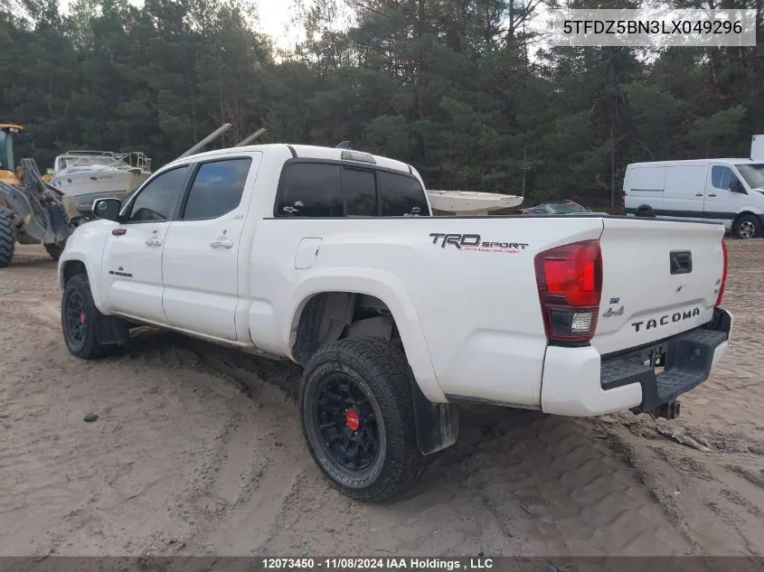 2020 Toyota Tacoma VIN: 5TFDZ5BN3LX049296 Lot: 12073450