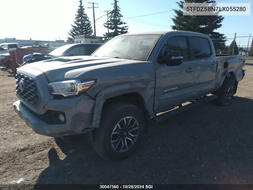 5TFDZ5BN7LX055280 2020 Toyota Tacoma Double Cab/Sr5/Trd Sport/Trd Off Road