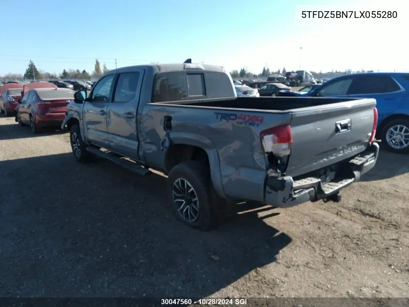 5TFDZ5BN7LX055280 2020 Toyota Tacoma Double Cab/Sr5/Trd Sport/Trd Off Road