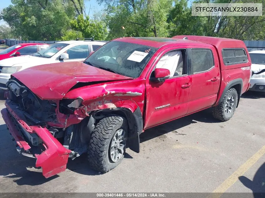 2020 Toyota Tacoma Trd Off-Road VIN: 5TFCZ5AN9LX230884 Lot: 39401446