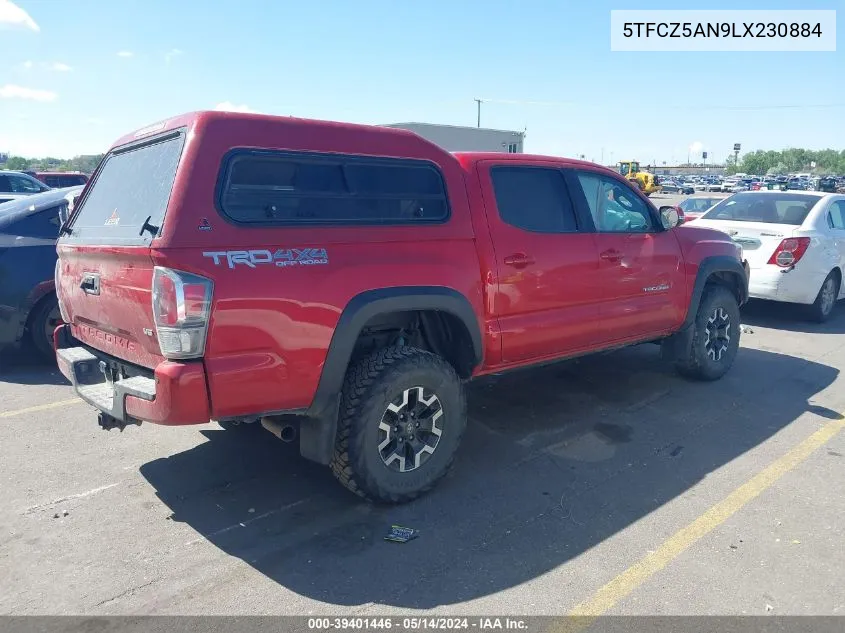 2020 Toyota Tacoma Trd Off-Road VIN: 5TFCZ5AN9LX230884 Lot: 39401446