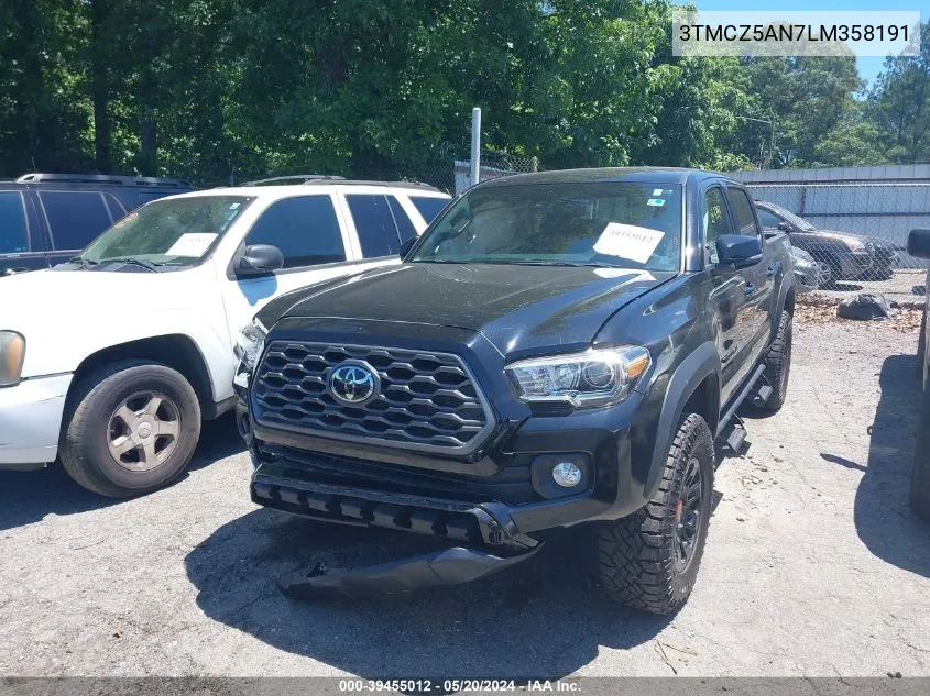 2020 Toyota Tacoma Trd Off-Road VIN: 3TMCZ5AN7LM358191 Lot: 39455012