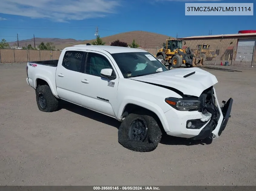 2020 Toyota Tacoma Trd Sport VIN: 3TMCZ5AN7LM311114 Lot: 39585145