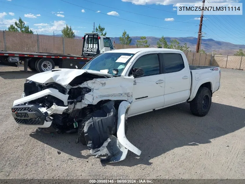 2020 Toyota Tacoma Trd Sport VIN: 3TMCZ5AN7LM311114 Lot: 39585145