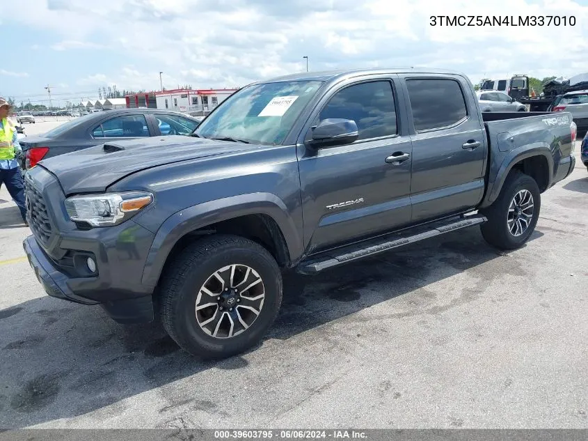 2020 Toyota Tacoma Trd Sport VIN: 3TMCZ5AN4LM337010 Lot: 39603795