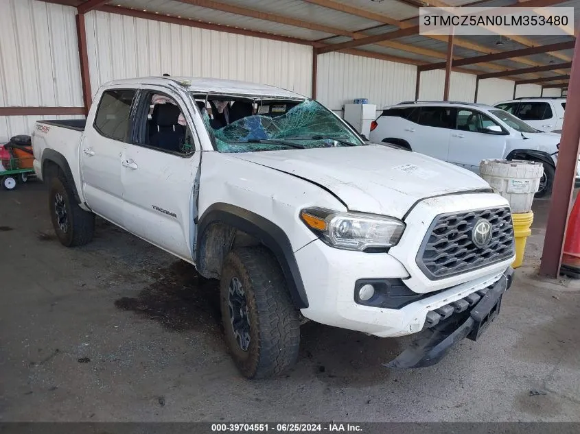 2020 Toyota Tacoma Trd Off-Road VIN: 3TMCZ5AN0LM353480 Lot: 39704551