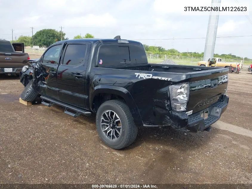 2020 Toyota Tacoma VIN: 3TMAZ5CN8LM122623 Lot: 39765628