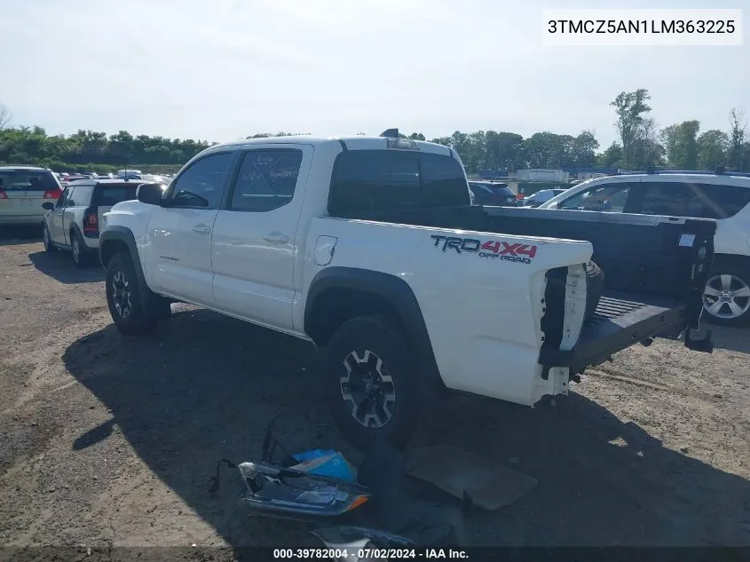 2020 Toyota Tacoma Trd Off-Road VIN: 3TMCZ5AN1LM363225 Lot: 39782004