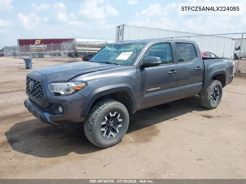 2020 Toyota Tacoma Trd Off-Road VIN: 5TFCZ5AN4LX224085 Lot: 39784705