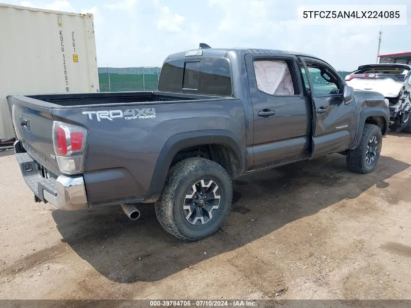 2020 Toyota Tacoma Trd Off-Road VIN: 5TFCZ5AN4LX224085 Lot: 39784705