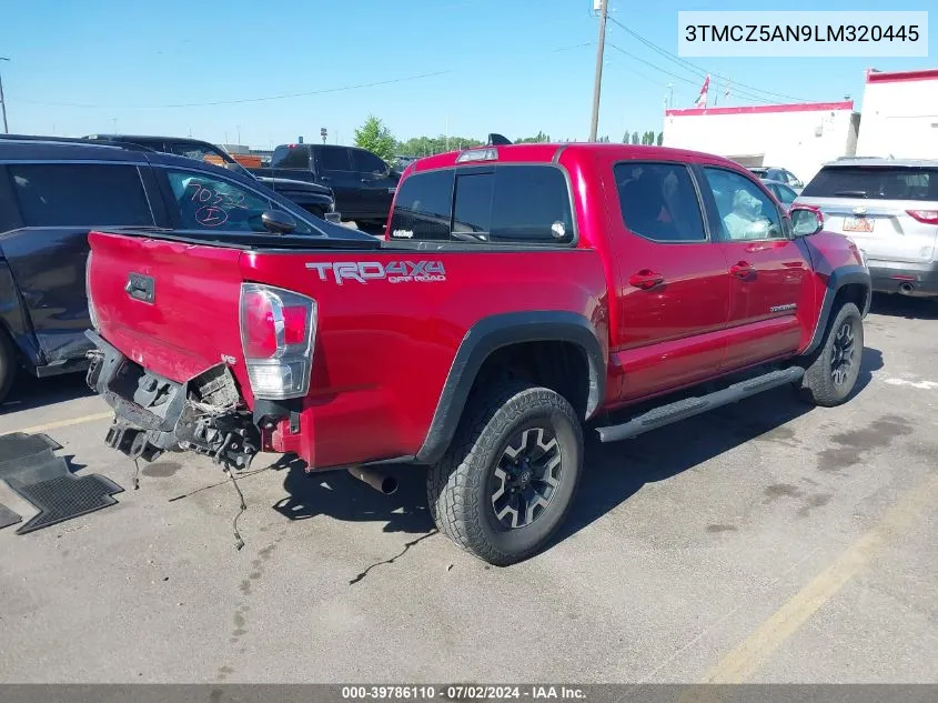 2020 Toyota Tacoma Trd Off-Road VIN: 3TMCZ5AN9LM320445 Lot: 39786110