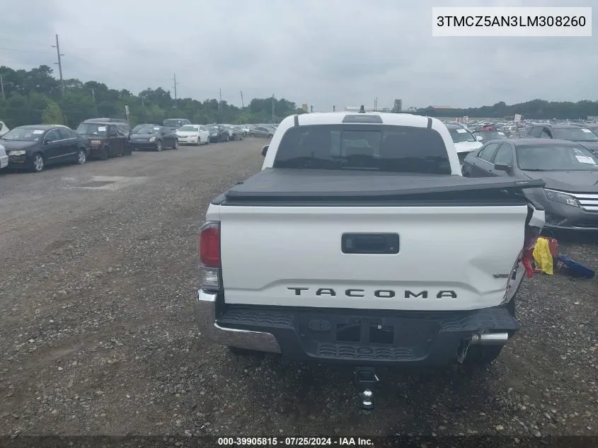 2020 Toyota Tacoma Trd Off-Road VIN: 3TMCZ5AN3LM308260 Lot: 39905815