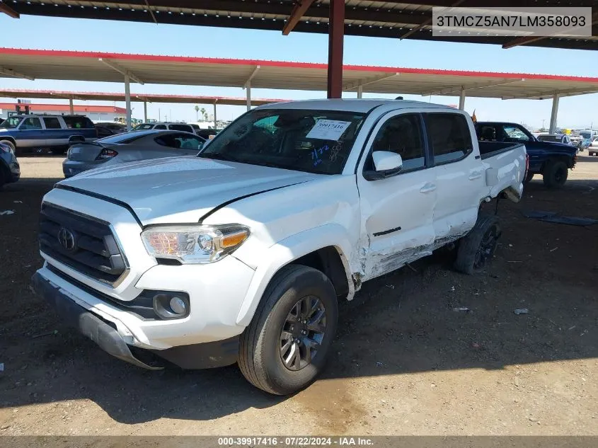 2020 Toyota Tacoma Sr5 V6 VIN: 3TMCZ5AN7LM358093 Lot: 39917416