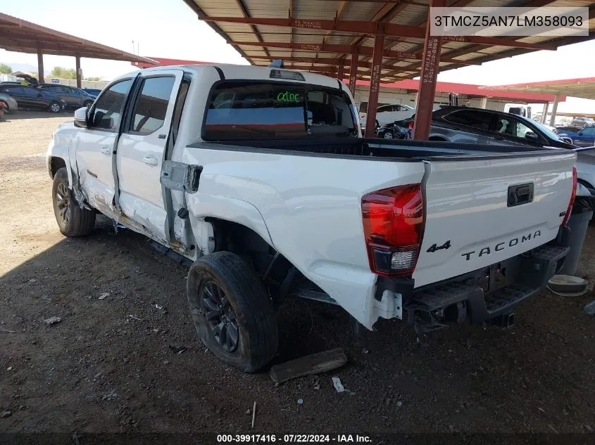 2020 Toyota Tacoma Sr5 V6 VIN: 3TMCZ5AN7LM358093 Lot: 39917416