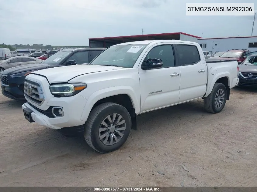 3TMGZ5AN5LM292306 2020 Toyota Tacoma Limited