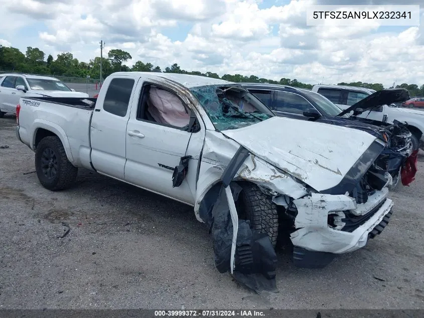 2020 Toyota Tacoma Sr5 V6 VIN: 5TFSZ5AN9LX232341 Lot: 39999372