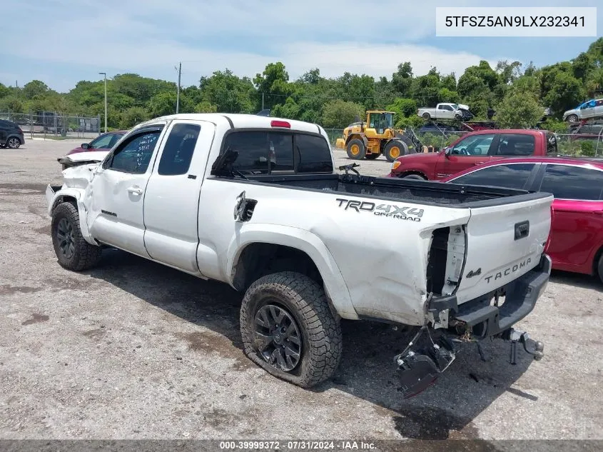 2020 Toyota Tacoma Sr5 V6 VIN: 5TFSZ5AN9LX232341 Lot: 39999372