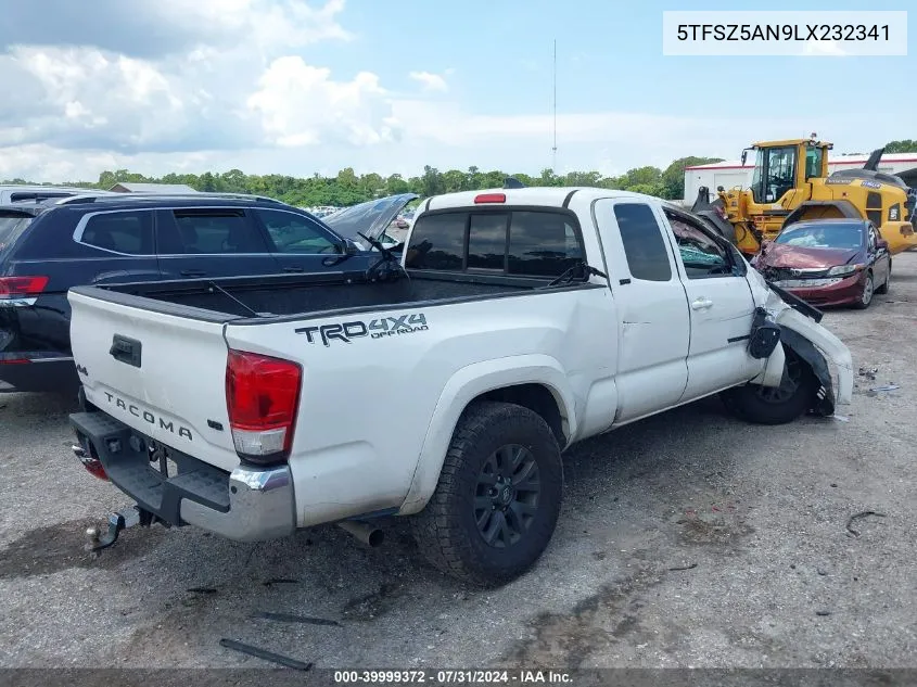 2020 Toyota Tacoma Sr5 V6 VIN: 5TFSZ5AN9LX232341 Lot: 39999372