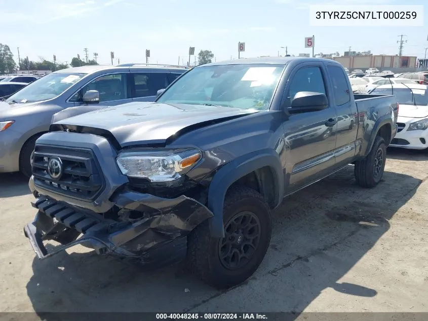 3TYRZ5CN7LT000259 2020 Toyota Tacoma Sr V6