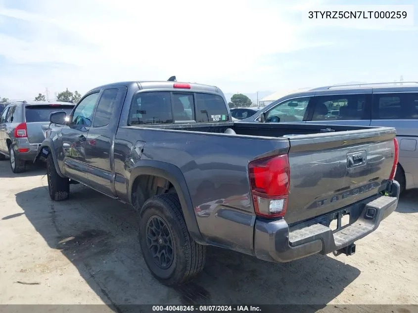 3TYRZ5CN7LT000259 2020 Toyota Tacoma Sr V6