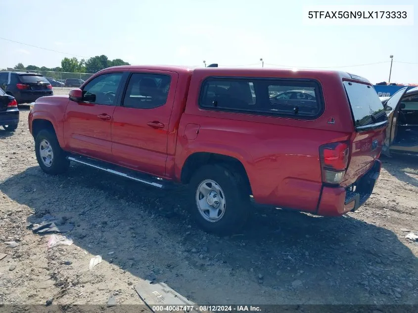 2020 Toyota Tacoma Sr VIN: 5TFAX5GN9LX173333 Lot: 40087477