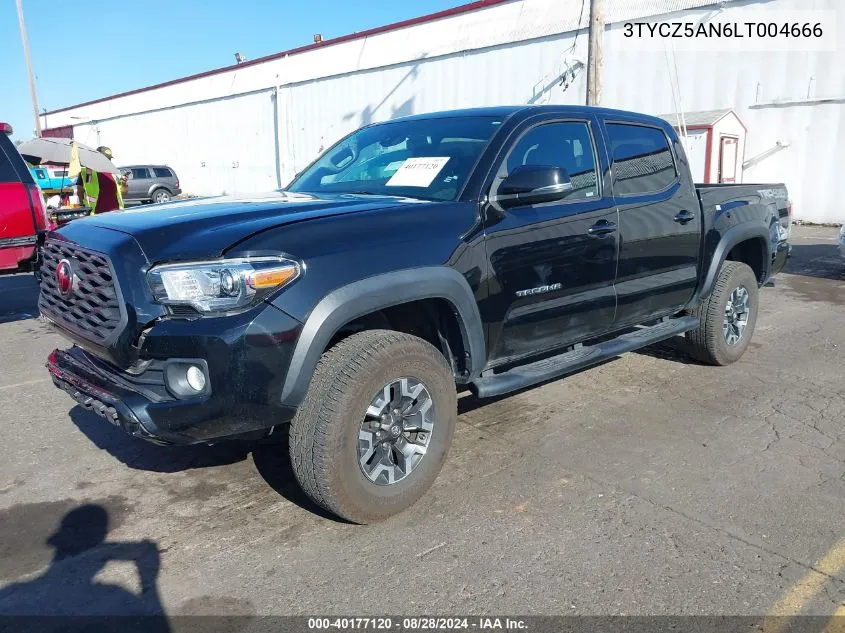 2020 Toyota Tacoma Trd Off-Road VIN: 3TYCZ5AN6LT004666 Lot: 40177120