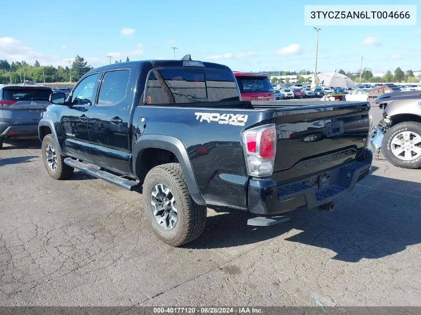 2020 Toyota Tacoma Trd Off-Road VIN: 3TYCZ5AN6LT004666 Lot: 40177120