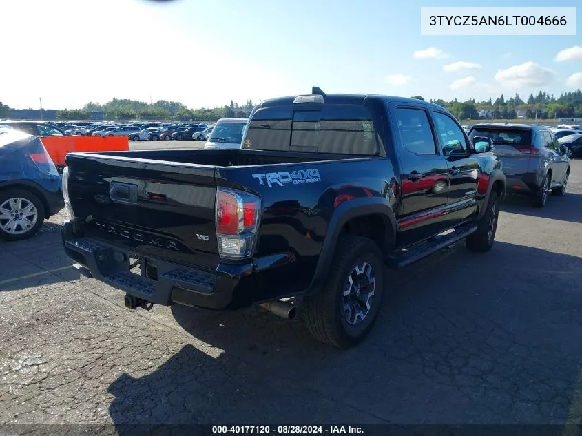 2020 Toyota Tacoma Trd Off-Road VIN: 3TYCZ5AN6LT004666 Lot: 40177120