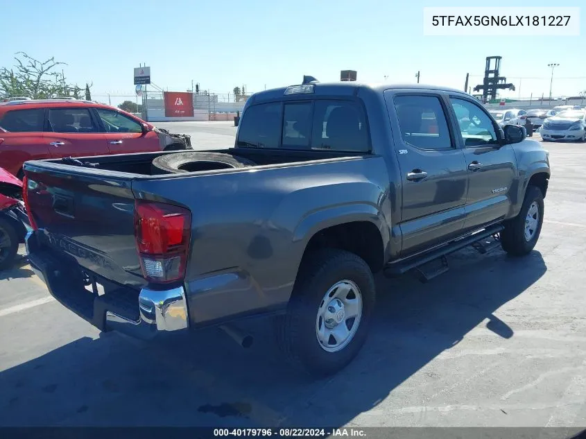 2020 Toyota Tacoma Sr5 VIN: 5TFAX5GN6LX181227 Lot: 40179796