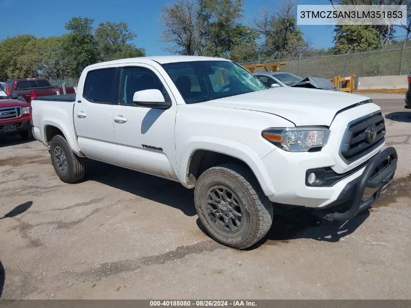 2020 Toyota Tacoma Sr5 V6 VIN: 3TMCZ5AN3LM351853 Lot: 40185080