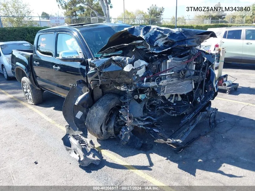 2020 Toyota Tacoma Limited VIN: 3TMGZ5AN7LM343840 Lot: 40206917