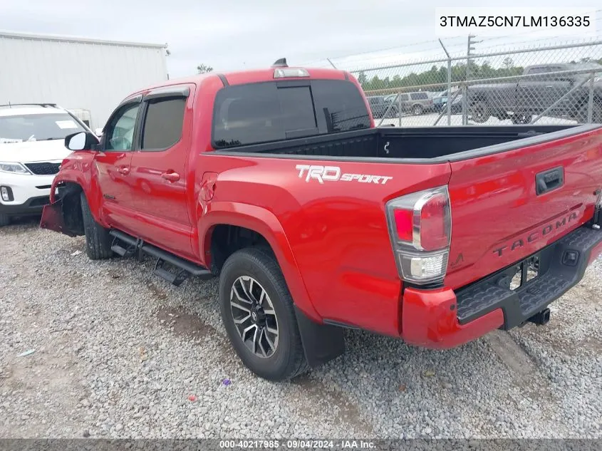 2020 Toyota Tacoma Trd Sport VIN: 3TMAZ5CN7LM136335 Lot: 40217985