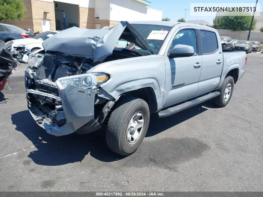 2020 Toyota Tacoma Sr5 VIN: 5TFAX5GN4LX187513 Lot: 40217992