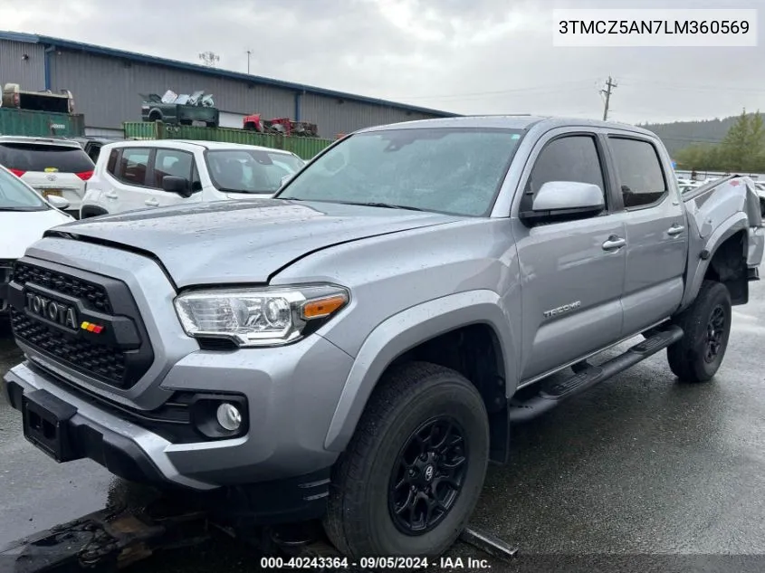 2020 Toyota Tacoma Sr5 V6 VIN: 3TMCZ5AN7LM360569 Lot: 40243364