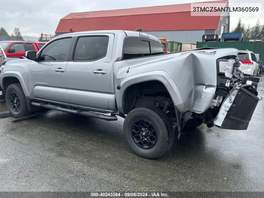 2020 Toyota Tacoma Sr5 V6 VIN: 3TMCZ5AN7LM360569 Lot: 40243364