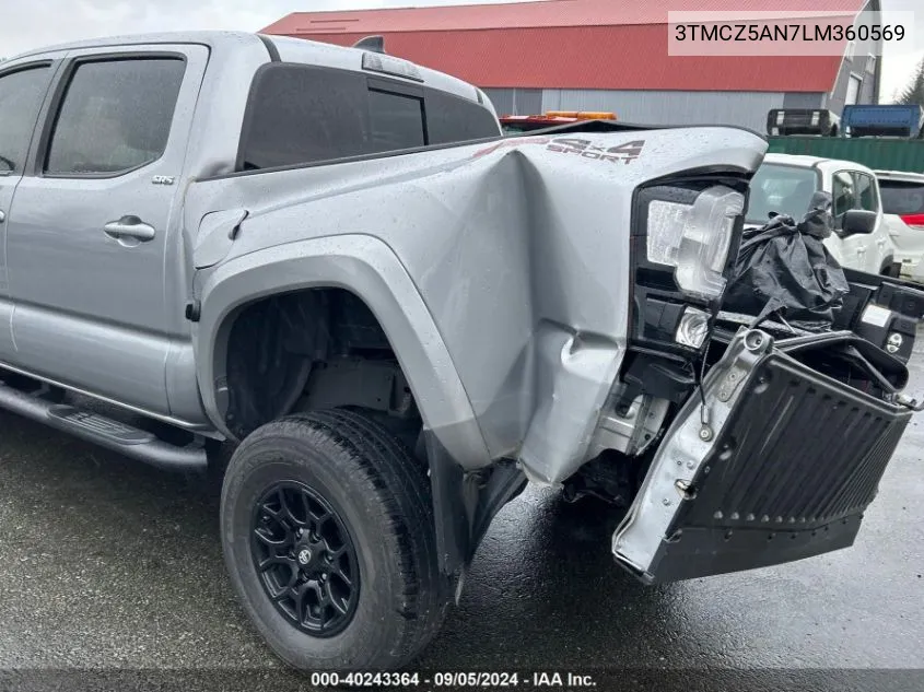 2020 Toyota Tacoma Sr5 V6 VIN: 3TMCZ5AN7LM360569 Lot: 40243364