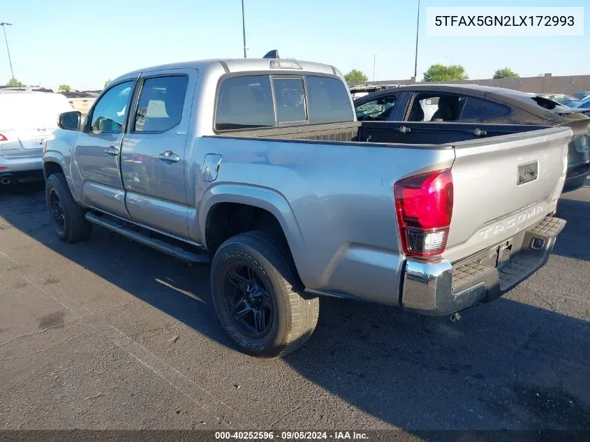 2020 Toyota Tacoma Sr5 VIN: 5TFAX5GN2LX172993 Lot: 40252596