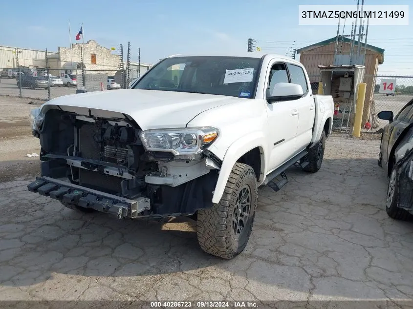 2020 Toyota Tacoma Double Cab/Sr5/Trd Sport/Trd Off Road VIN: 3TMAZ5CN6LM121499 Lot: 40286723