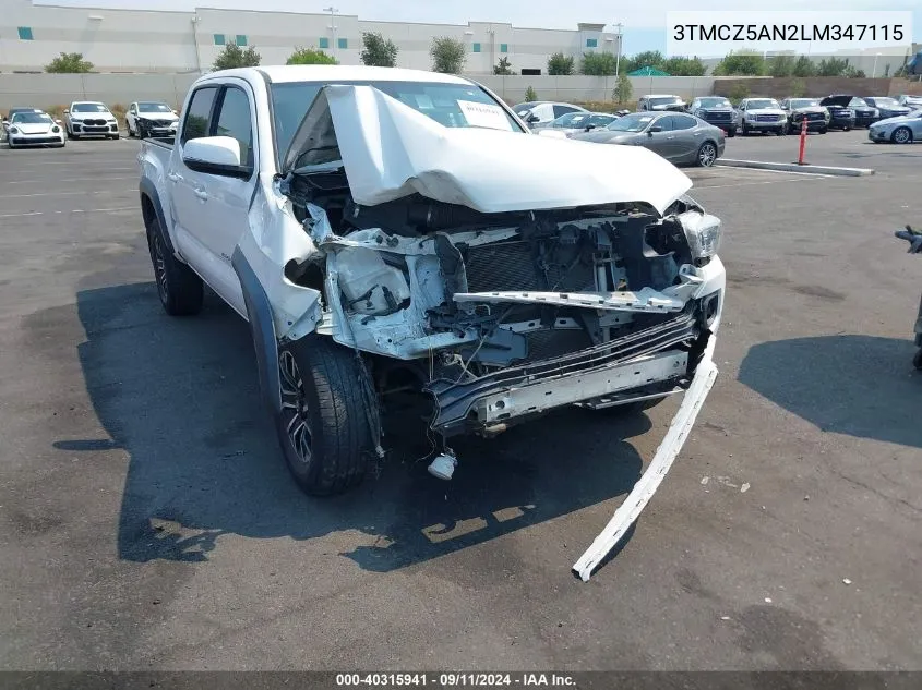 2020 Toyota Tacoma Trd Off-Road VIN: 3TMCZ5AN2LM347115 Lot: 40315941