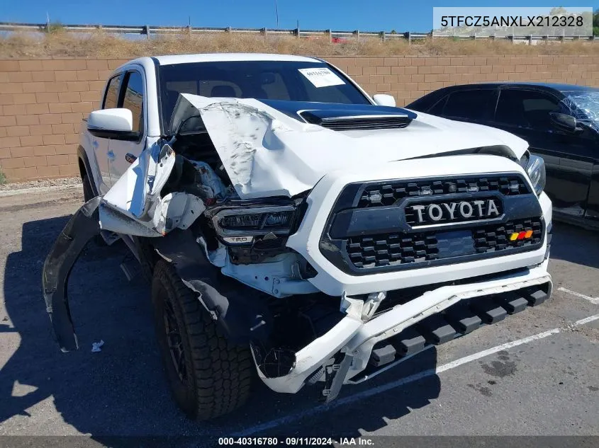 2020 Toyota Tacoma Double Cab/Sr/Sr5/Trd Spo VIN: 5TFCZ5ANXLX212328 Lot: 40316780