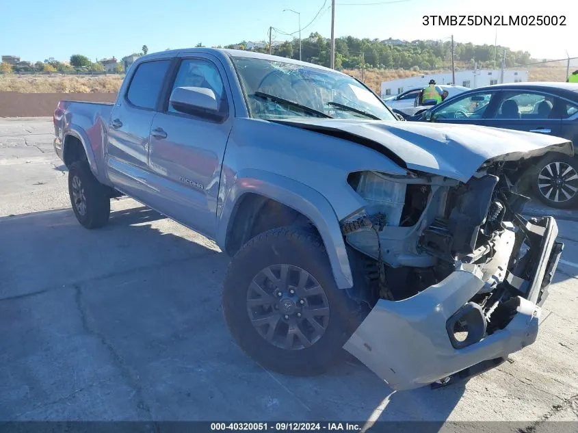 3TMBZ5DN2LM025002 2020 Toyota Tacoma Double Cab/Sr5/Trd Sport