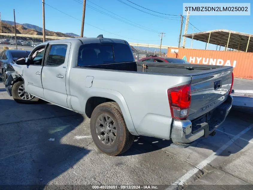 3TMBZ5DN2LM025002 2020 Toyota Tacoma Double Cab/Sr5/Trd Sport