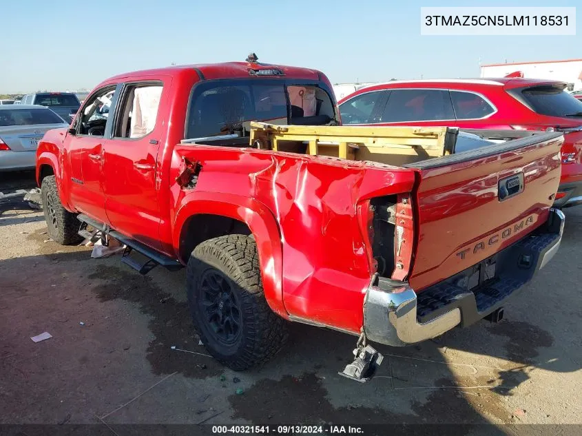 2020 Toyota Tacoma Double Cab/Sr5/Trd Sport/ VIN: 3TMAZ5CN5LM118531 Lot: 40321541