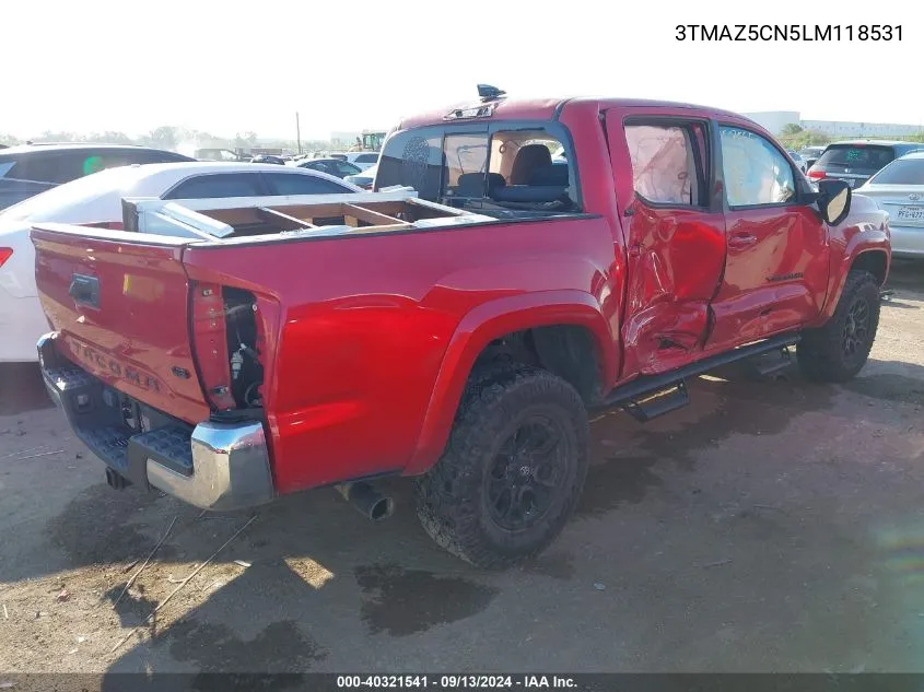 2020 Toyota Tacoma Double Cab/Sr5/Trd Sport/ VIN: 3TMAZ5CN5LM118531 Lot: 40321541