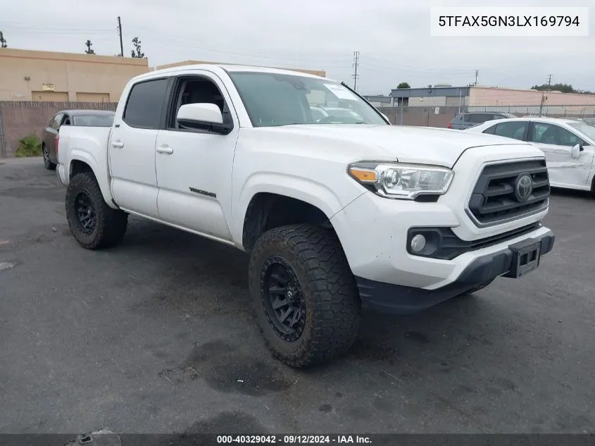 5TFAX5GN3LX169794 2020 Toyota Tacoma Double Cab/Sr/Sr5