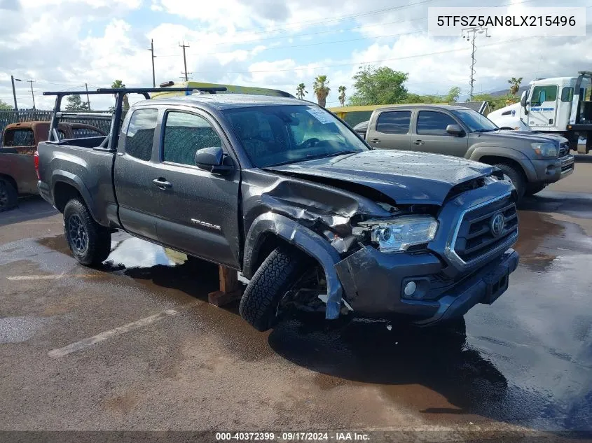 2020 Toyota Tacoma Sr5 V6 VIN: 5TFSZ5AN8LX215496 Lot: 40372399