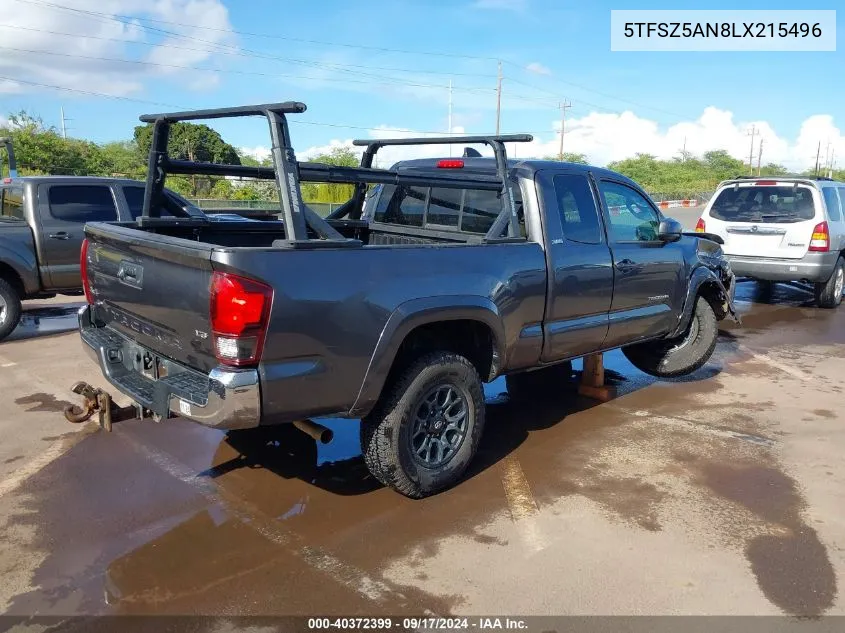 2020 Toyota Tacoma Sr5 V6 VIN: 5TFSZ5AN8LX215496 Lot: 40372399