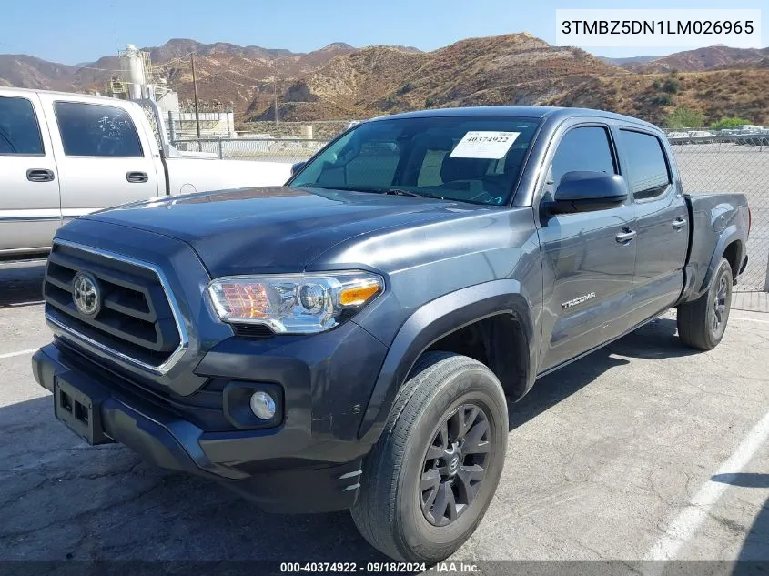 2020 Toyota Tacoma Sr5 V6 VIN: 3TMBZ5DN1LM026965 Lot: 40374922